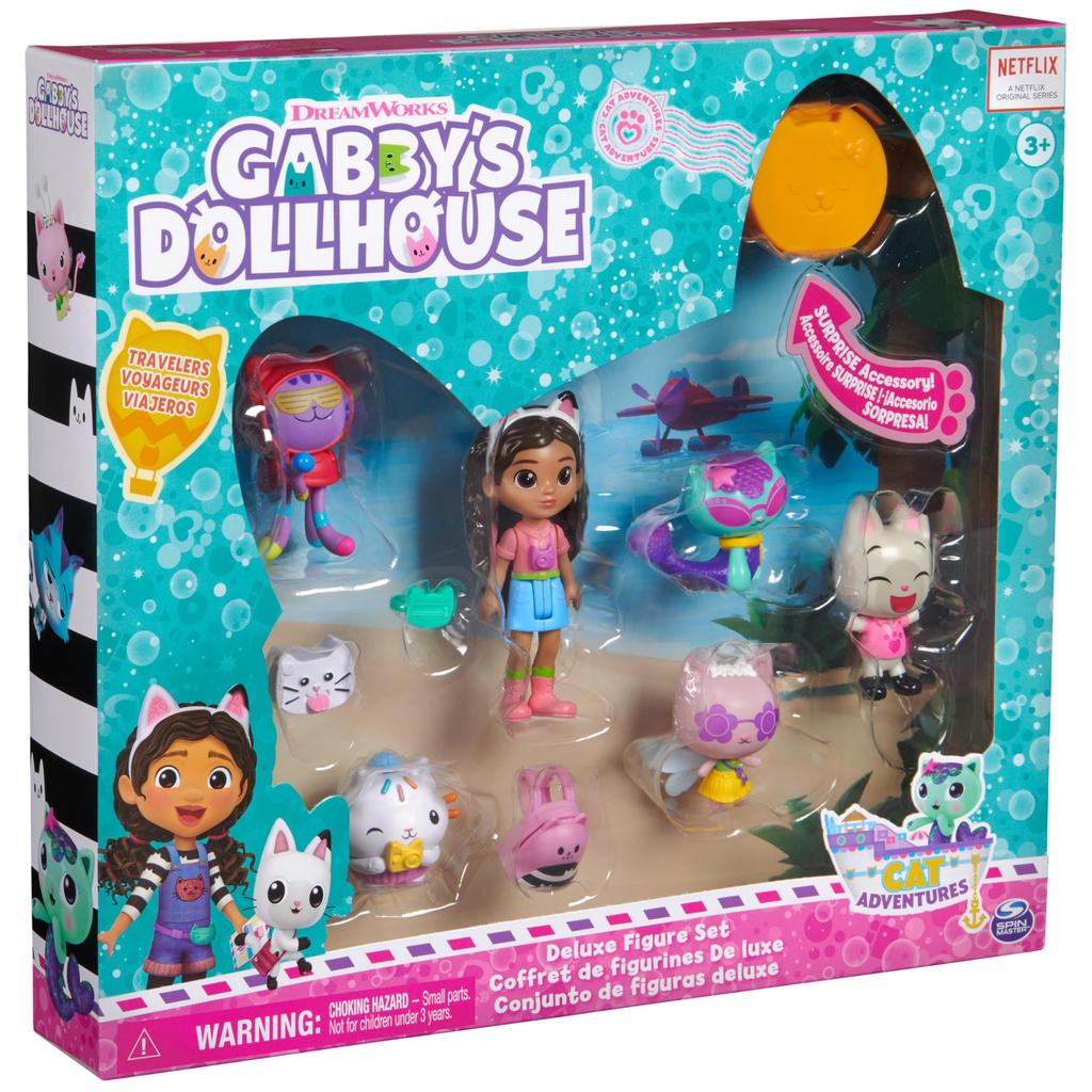 Набор фигурок Dollhouse Travel Theme с игрушкой-сюрпризом для кошек Gabby 5 Dollhouse Kids Toys для девочек и мальчиков Кукла Gabby, фигурки, игрушки, аксессуары и 3+