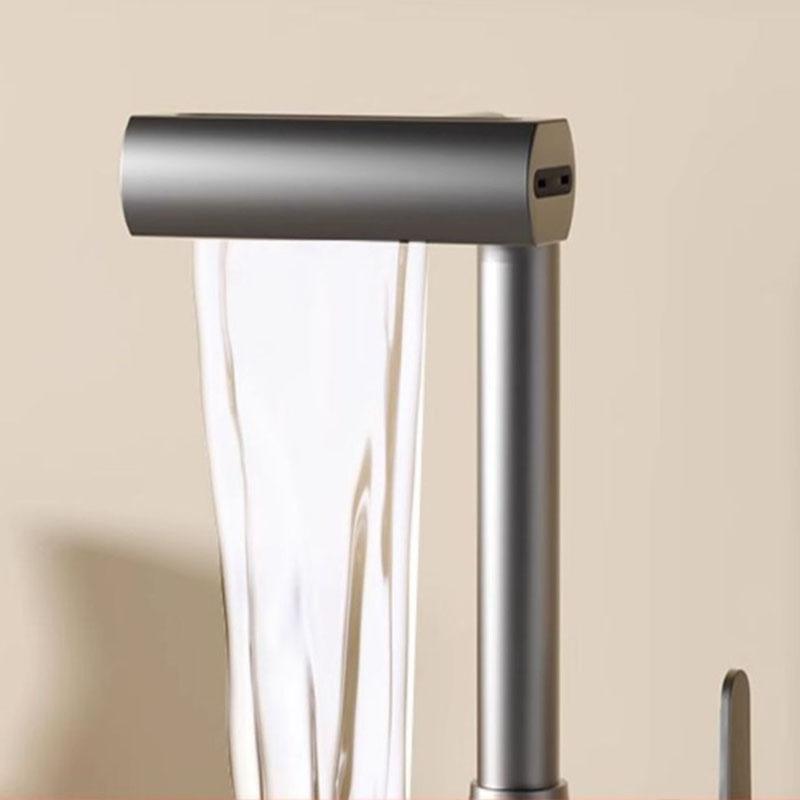 4 Mode Gray Bathroom Basin Faucets Rotation Waterfall Black Stream Sprayer Head Sink Mixer Brushed Nickle Water Tap