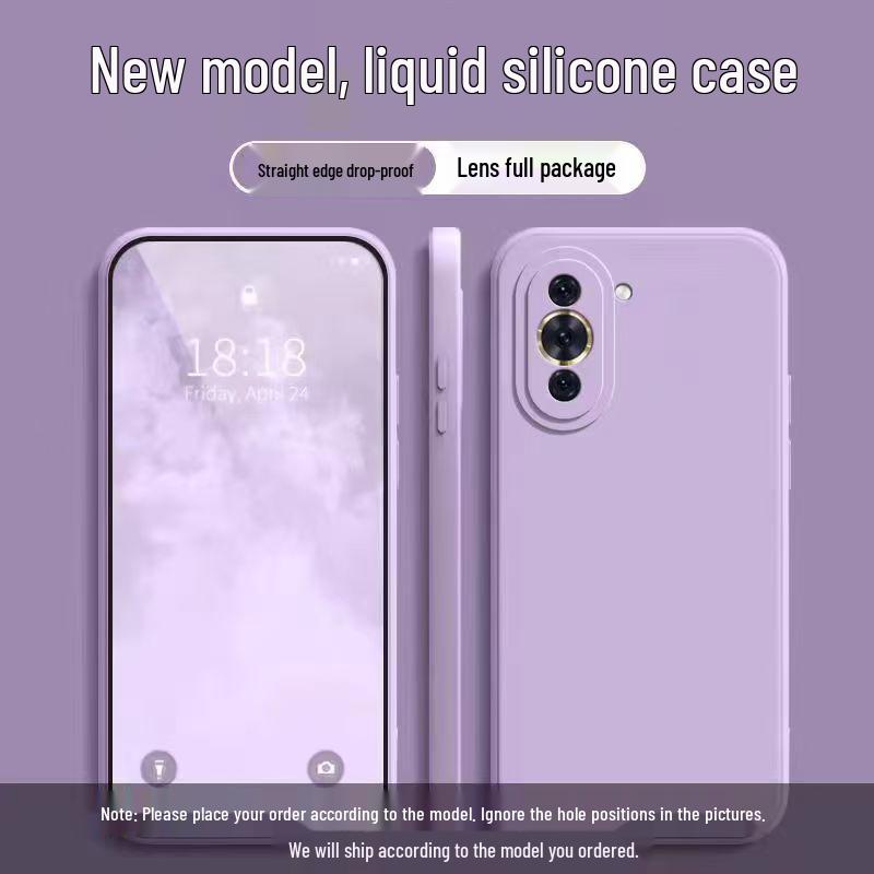 Чехол из жидкого силикона для телефона Huawei Hinova10: Полное покрытие, Защита от падений, Однотонный, Защитный чехол, приятный для кожи.