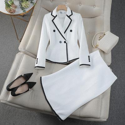 Женские костюмы с юбкой Celebrity Little Fragrance Suits Temperament Slim Skinny Occupational Suit Blazer Sets Fishtail Skirt