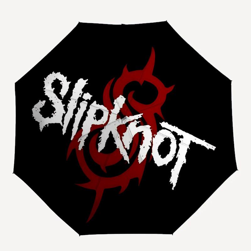 Slipknot, Heavy Metal Themed Automatic Opening and Closing Umbrella, Brightly Colored 8-rib Portable Umbrella, Suitable for Men and Women, A