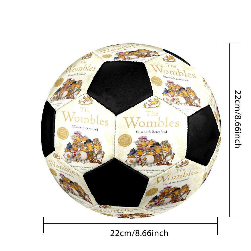 The Wombles Indoor Soccer Ball Colorful Machine Stitched PVC Size 5 Team Training Competition Ready Durable High-Bounce Cool Sports Gift