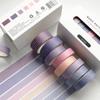 8pcs Pure Color & Plaid Paper Washi Tape Set 15mm 10mm Basic Pattern Adhesive Masking Tapes Home DIY Decoration Stickers A6163