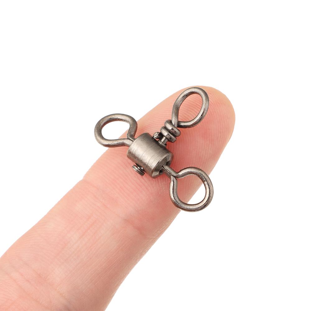 Trident Bearing Barrel Cross Line T-shape Fishing Swivels 3 Way Bearing Swivel Fishhook Connector