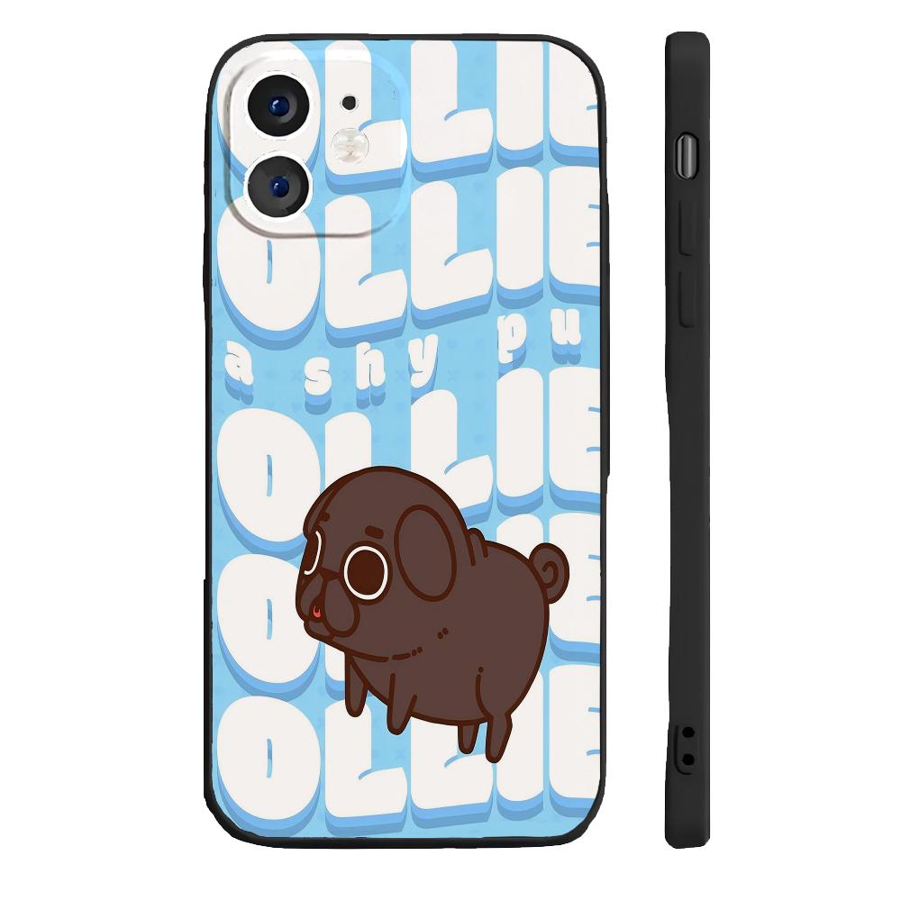 Чехол для телефона P-Puglie Dog Pug силиконовый мягкий для iPhone 16 15 14 13 12 11 Plus Pro Max Plus
