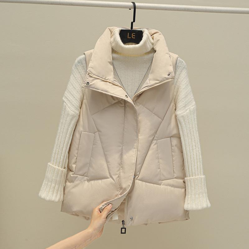 Waistcoat Women Vest Women Down Cotton Vest Women's Winter Thickened Jacket Autumn and Winter