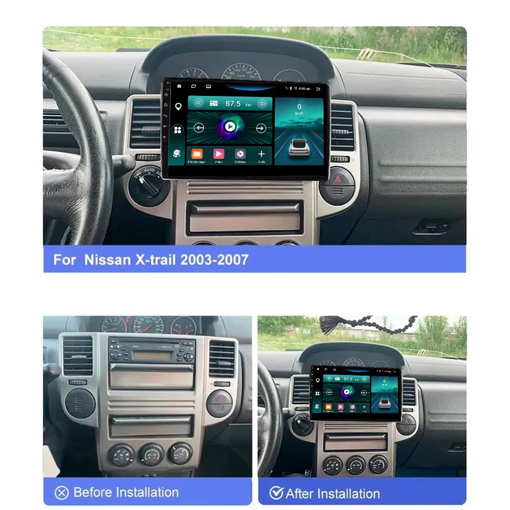 X-REAKO Автомобильный видеоплеер для Nissan X-Trail T30 2003-2007 GPS-навигация Встроенный DSP Carplay Автомагнитола Android Головное устройство