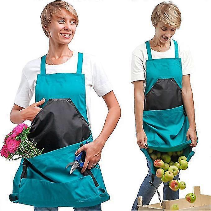 Apron Garden Picking Apron Large Pocket Gardening Fruit Storage Bag Backpack Style Apron Garden Foraging Bag