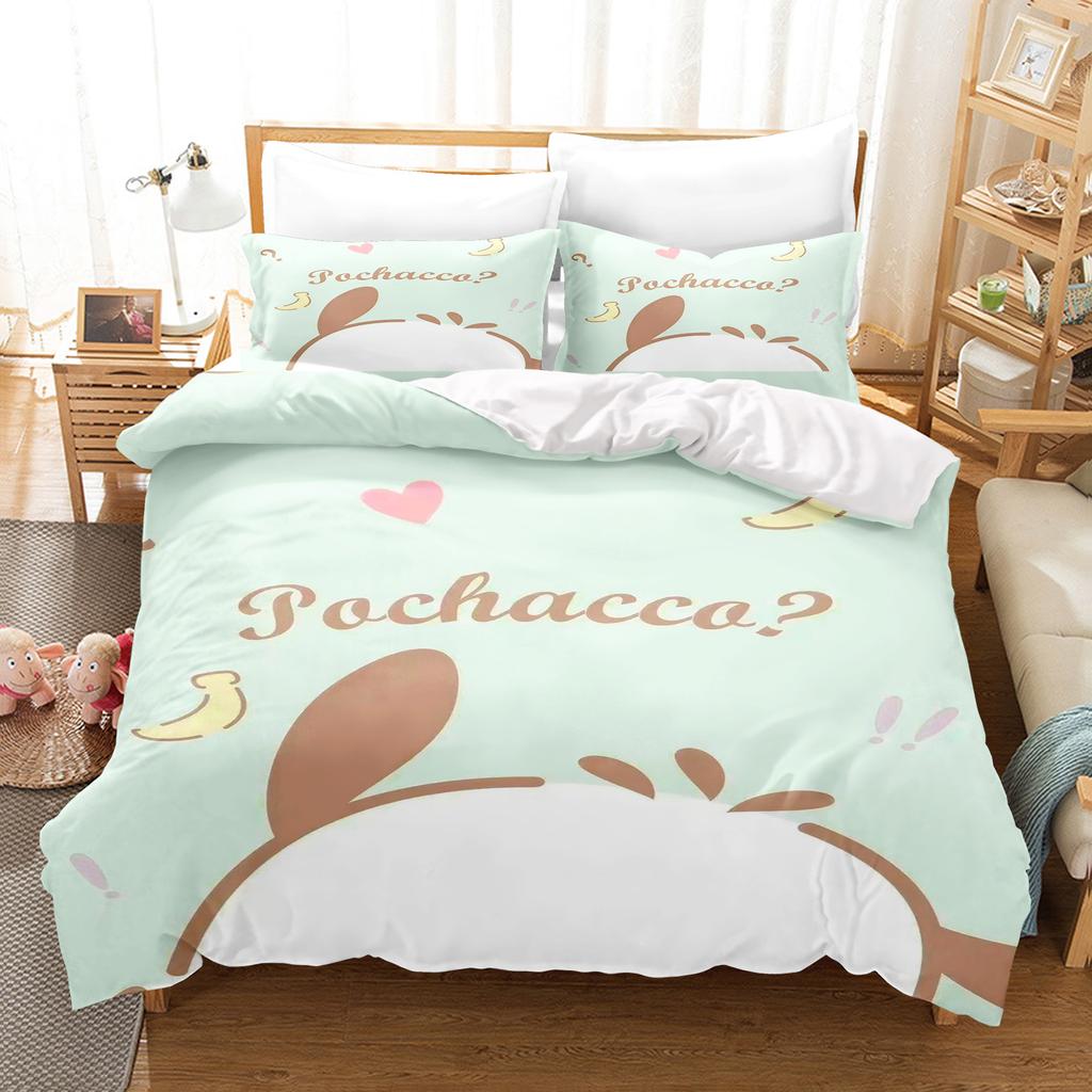 Поччако Комплект пододеяльника Постельное белье Милый Принтованный Мультяшный Пододеяльник Комплекты одеял 3 предмета 1 Пододеяльник Кинг-сайз