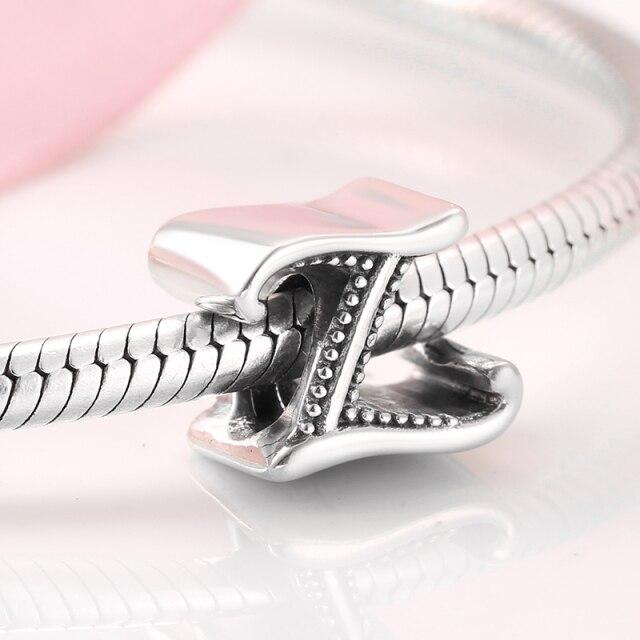 925 стерлингового серебра мода изящные буквы алфавита от A до Z бусины подходят шармы 925 браслеты браслеты ювелирные изделия своими руками