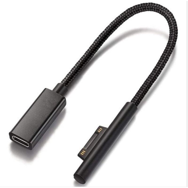Кабель для быстрой зарядки 15 В 3 А PD Type C Совместимый с Microsoft Surface Pro 8 7 6 5 4 3 Go 3 2 1 Разъем для ноутбука