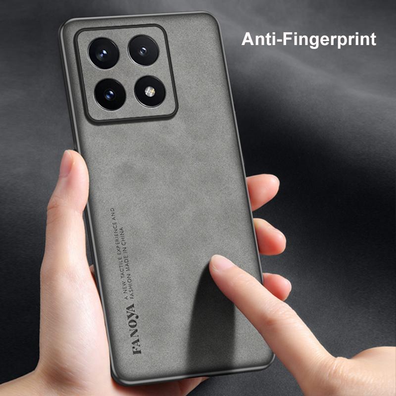 Для Xiaomi 14T Pro Чехол Роскошный PU Кожаный Чехол Для Телефона Для Xiaomi Mi 14T Pro Mi14T 5G Задняя Крышка Матовый Силикон Полная Защита