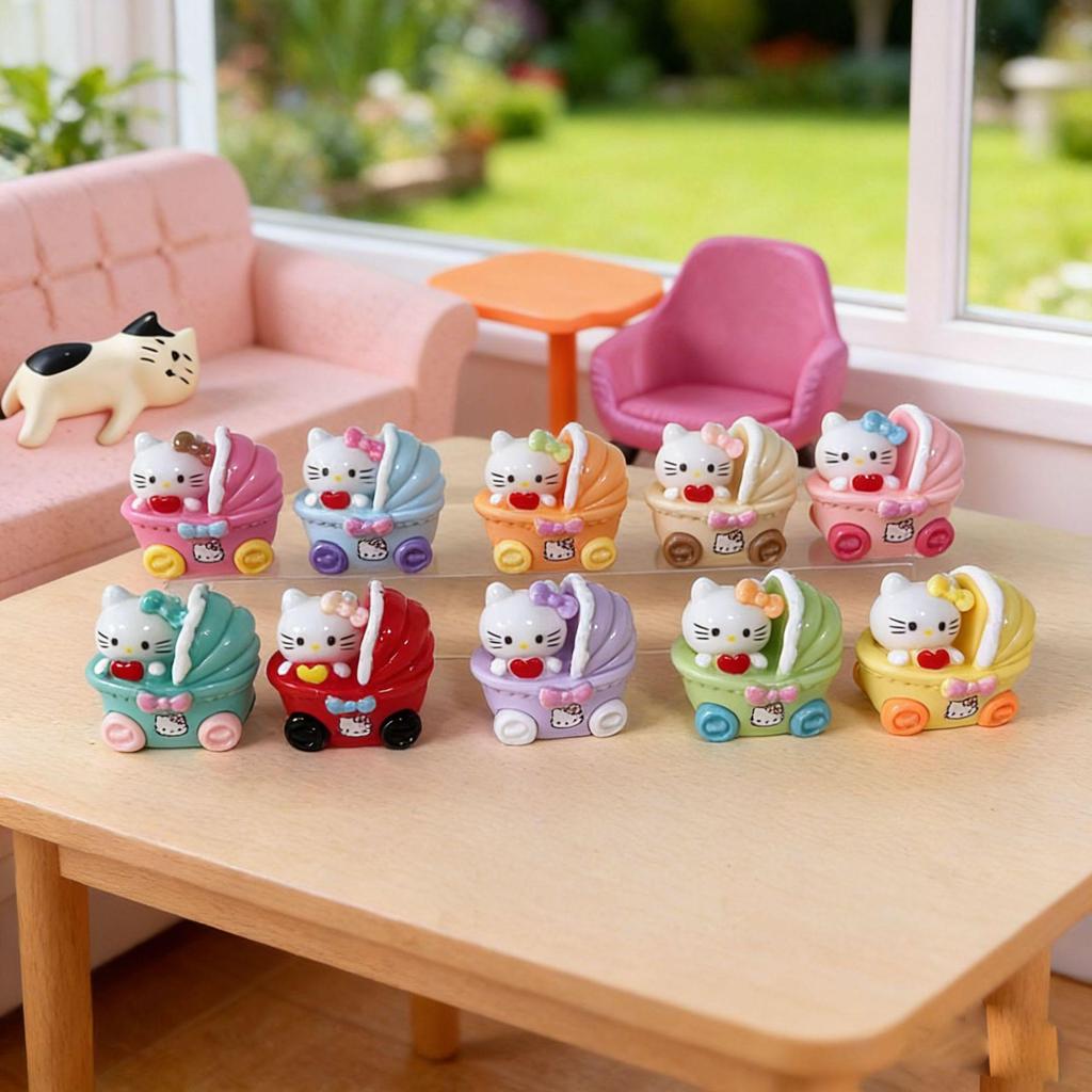 Модная фигурка-качалка из смолы в виде кота: Милый настольный ornament своими руками с аксессуарами из кремового клея