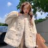 Осень и зима новый утолщенный плюшевый топ женское зимнее короткое пальто из искусственного меха молодежное