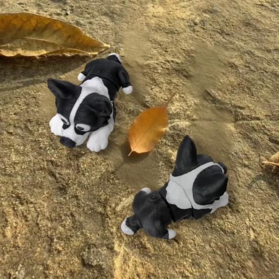 3D-печатная фигурка собаки, Милый маленький пес для декора приборной панели автомобиля, Коллекционный орнамент животного для настольной полки, Подарки для любителей собак