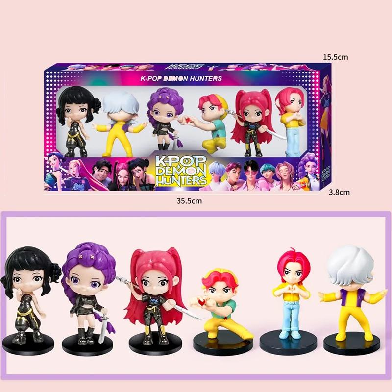 Мультяшные Игровые Периферийные Устройства Охотники на Демонов Аниме Kpop Фигурка Модель Игрушка Украшение для Стола Коллекционные Фигурки Модель Игрушки Для Ребенка Подарок