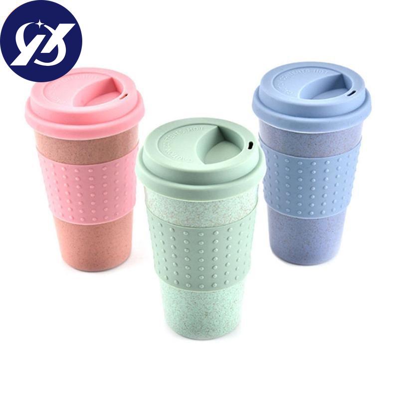 Кружка из пшеничной соломы, креативная посуда для напитков, многоразовые чашки из бамбукового волокна, эко-кофейные чашки, экологически чистые дорожные кружки