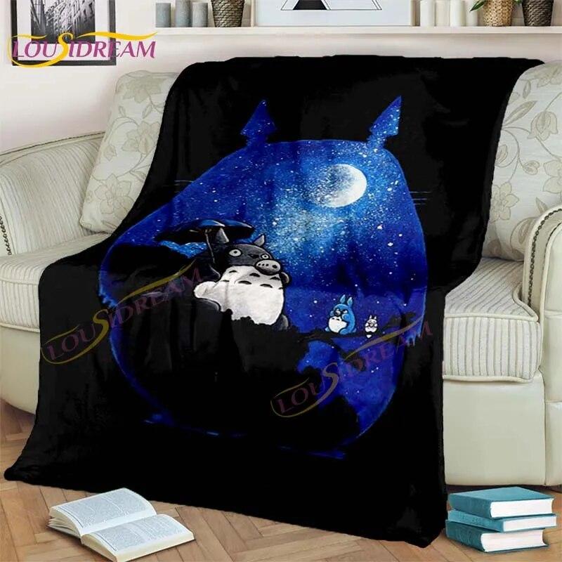 Одеяло в стиле аниме «Миядзаки», одеяло «Мой сосед Тоторо», одеяло «Унесенные призраками», фланелевое одеяло для спальни, гостиной, дивана