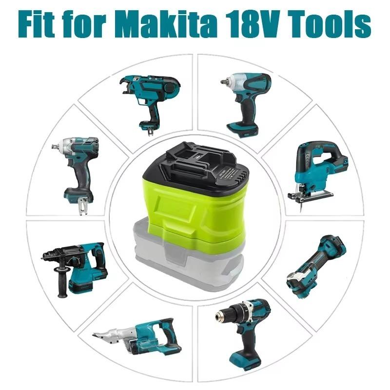 ГОРЯЧИЙ Адаптер-преобразователь аккумулятора для аккумуляторов Ryobi 18V Li-ion для беспроводных инструментов Makita 18V Аксессуары для электроинструмента