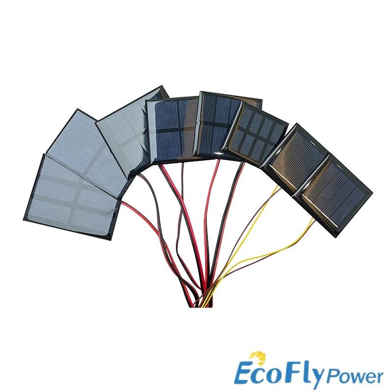 1PC 1V 1.5V 2V 2.5V 3V 3.5V Mono/poly Solar Panel 50mA 80mA 100mA 130mA 150mA 300mA Mini Round/Square DIY Solar Charger