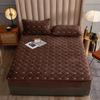 Soft Thicken Plush Quilted Mattress Cover Floral Embroidery Pad Protector Cover Customized Fitted Sheet Not Including Pillowcase