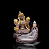 1Pc, Purple Clay Handiwork The Statue Of Sakyamuni In India Backflow Incense Burner Incense Stick Holder (Without Incense)