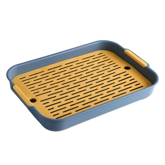 Многофункциональный поддон для слива Двухслойная пластиковая сушилка Моющаяся мусорная подставка