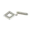 20 Sets Alloy Square OT Toggle Clasps Bar Jewelry Making Findings Connectors