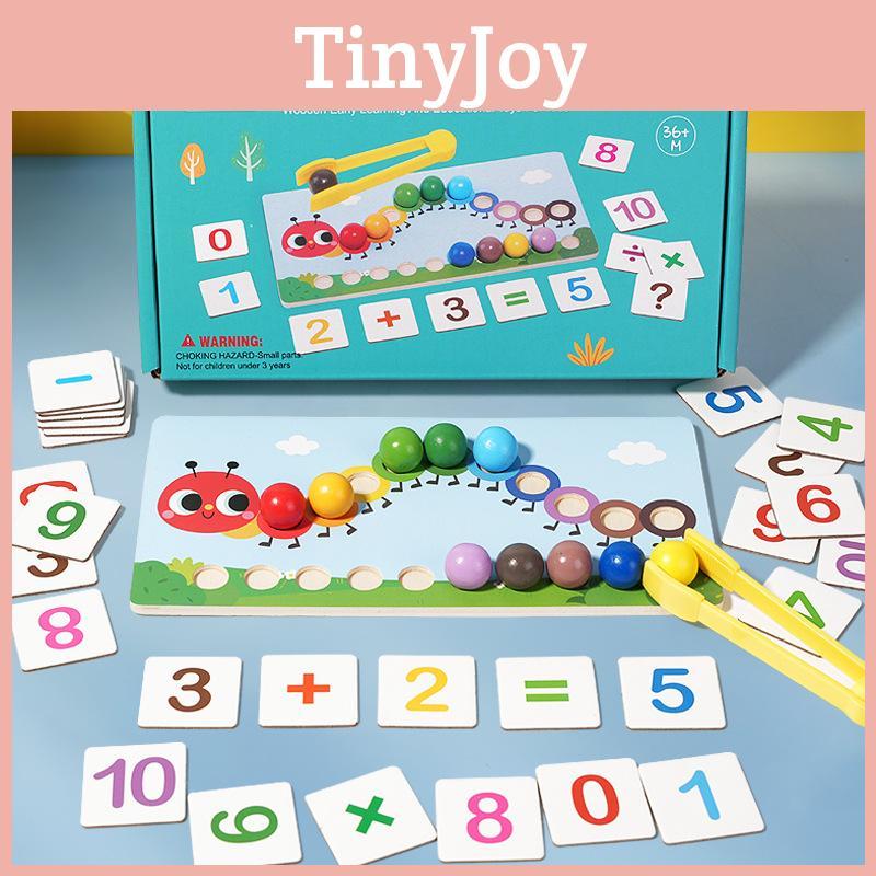 Wooden Caterpillar Counting Bead Puzzle For Child Parent Interaction