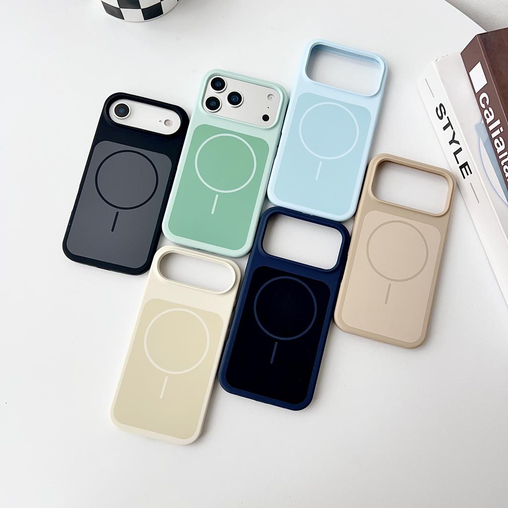 For iPhone 17 Pro Case Compatible with MagSafe Shockproof Silicone Phone Back Cover