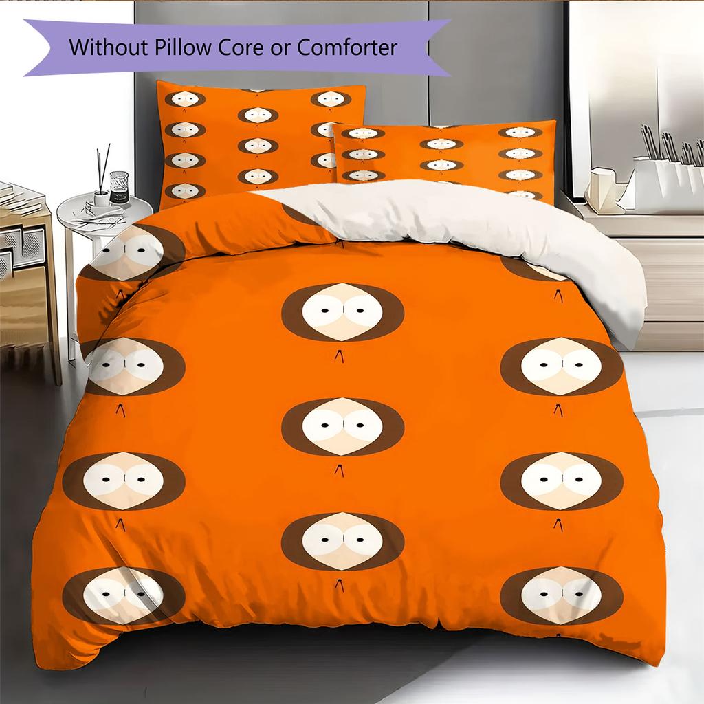 Kenny McCormick Pattern Bedding Home Decoration Birthday Gift ( 1 duvet cover + 2 pillowcase, without core),fan merchandise.