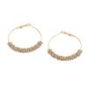 Fashion Jewelry Colorful Large Hoop Earrings Round Exaggerated Zircon Earrings Crystal Jewelry Studded Earrings Party
