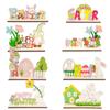 Wooden Easter Bunny Cute Home Ornaments Decorative Crafts