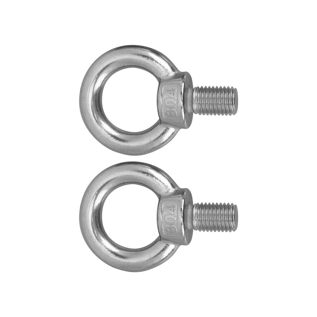 2Pcs Stainless Steel Lifting Ring Eye Bolt Heavy Duty Marine Grade Ring Screw BoltsM16