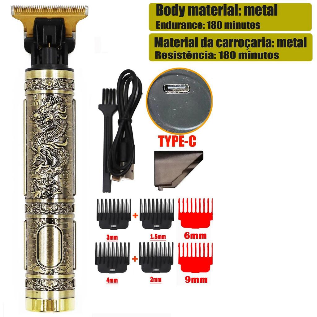 Dragon Vintage T9 беспроводные профессиональные машинки для стрижки волос электрические триммеры для мужчин машинка для стрижки волос бритва
