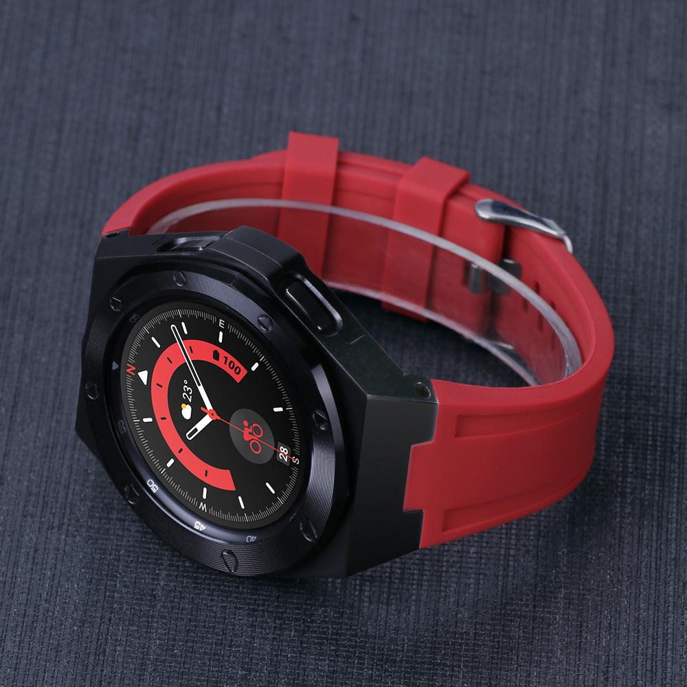 Классический комплект для модификации Samsung Galaxy Watch 4 Classic 46 мм, металлический корпус, резиновый браслет для Samsung Watch 4Classic 46, роскошный комплект для модификации