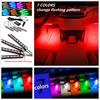 4x12LED Автомобильная декоративная подсветка салона для ног, неоновая атмосфера, RGB с пультом дистанционного управления