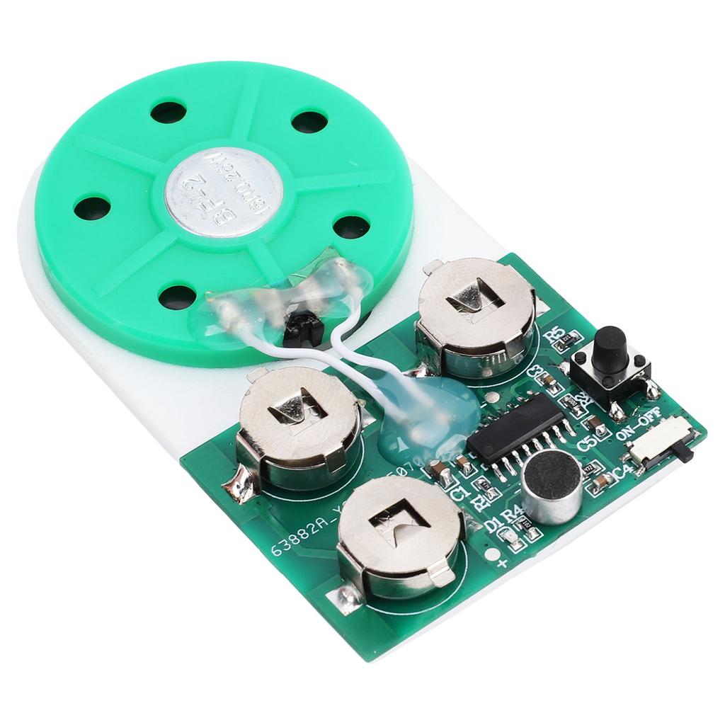 4 Minutes Sound Recording Module Single Key Music Recording Playback Module with Speaker for Crafting Voice Greeting