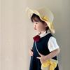 Детская сумочка с бантом из ленты, сумки в том же стиле, кепка для девочки в корейском стиле, солнцезащитная шляпа, детская соломенная шляпа