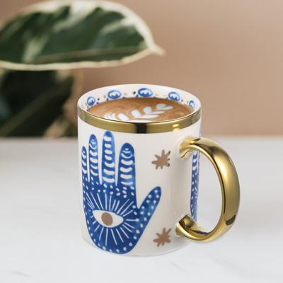Турецкие чайные чашки с крышками Кружка для молока от сглаза Керамика Вода Путешествия Эспрессо Молотый кофе