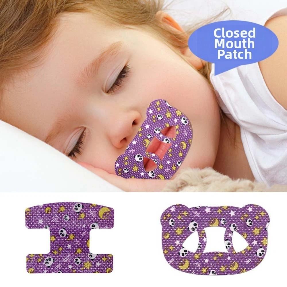 20/30Pcs Soundproof Anti-Snoring Stickers Noise Reduction Cartoon Bear Mouth Tape Mute