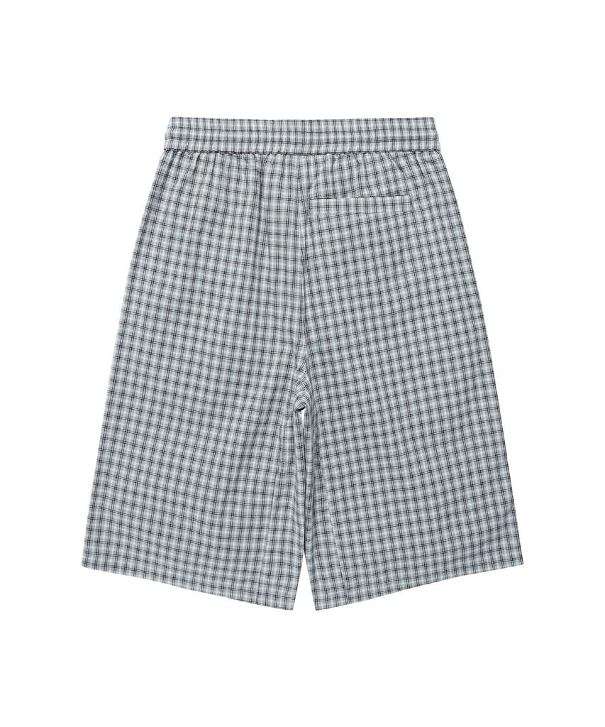 THEVINYLHOUSE Three-Quarter Check Pants Blue