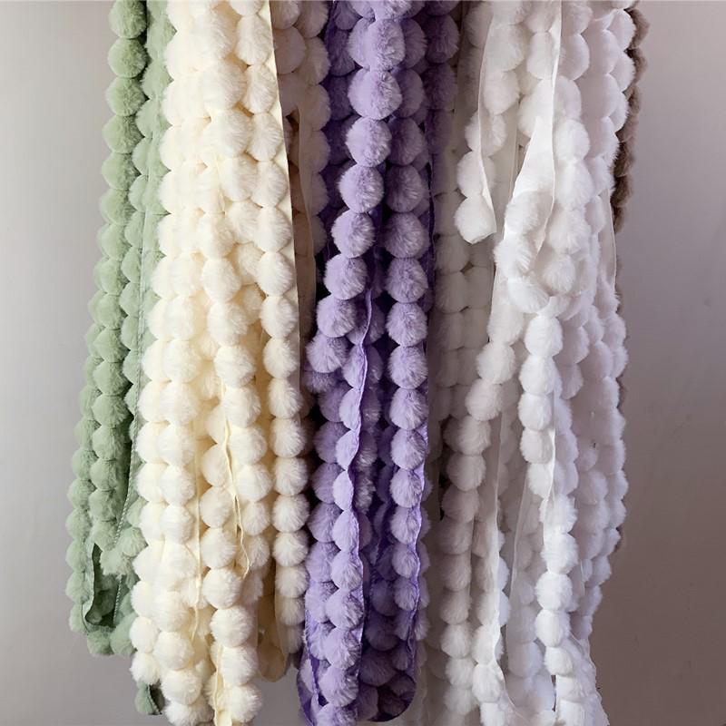 Искусственные меховые полоски для шляпы ханьфу в стиле тыквы - искусственные шарики из меха кролика рекс для рождественской одежды