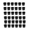 36pcs Candlestick Holder Cup Round Black Empty Aluminum DIY Candlestick Jars for Candle Making