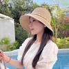 Hat Female Summer Seaside Sunshade Sunscreen Straw Hat Temperament Shows Small Face Big Eaves Hat Foldable Bucket Hat Basin Hat