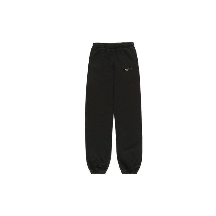 OFF WHITE FW19 Трикотажные брюки-свитшот Мужские Черные OMCH020F19E300101060