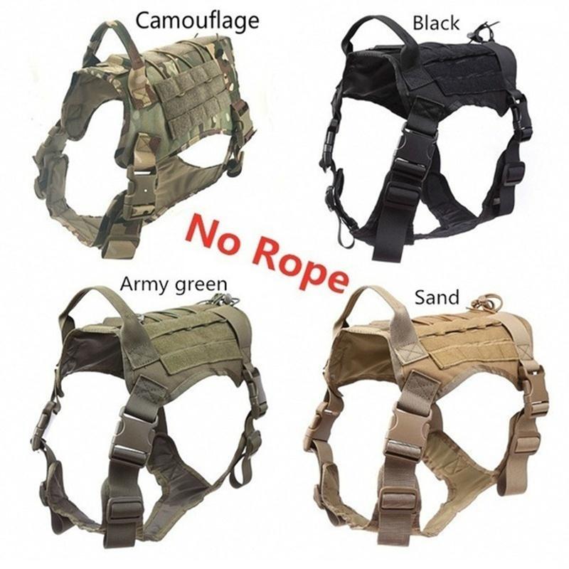 Военная тактическая шлейка для собак, жилет для дрессировки домашних животных, жилет для собак с регулируемой металлической пряжкой, утолщенный материал, средний и большой жилет для собак