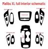 Malibu XL Carbon Fiber Interior Decoration Sticker for Navigation and Shift Area