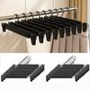 5-30 шт. вешалки для брюк с регулируемыми зажимами, нескользящая вешалка для юбок с поворотным крючком на 360 °, черная стойка-органайзер для брюк и джинсов