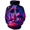3D Printed Colorful Mushroom Hoodie For Men Psychedelic Pattern Sweatshirt Leisure Street Long Sleeve Tops Pullover Loose Hoodie